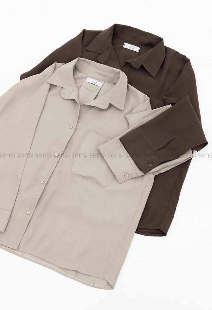 شومیز ساده رنگی سیلک کد1005278